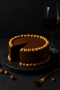 The Hazelnut Kunafa Chocolate Cake (Eggless)