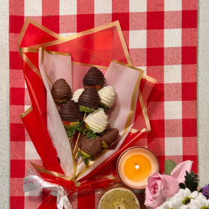 The Chocolate and Strawberry Bouquet