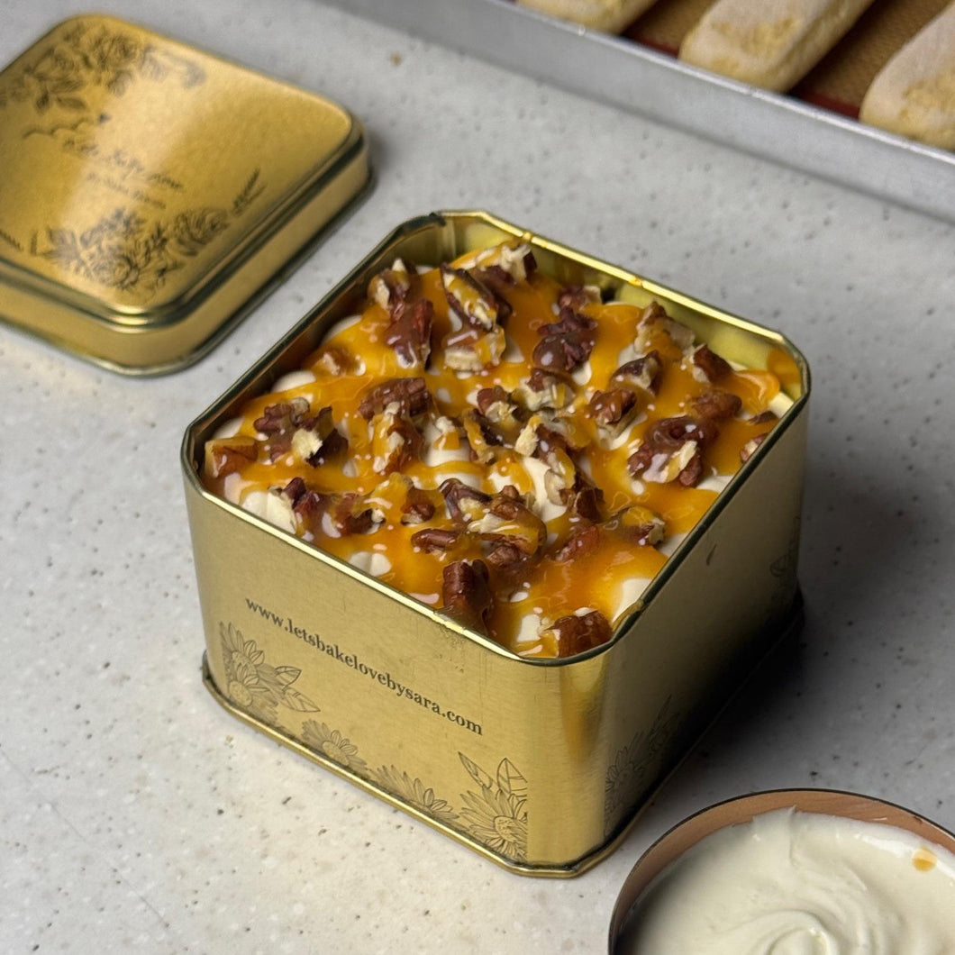 The Salted Caramel & Pecan Tiramisu in a Tin (Serves 2-3)