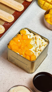 The Mango Baileys Tiramisu in a Tin