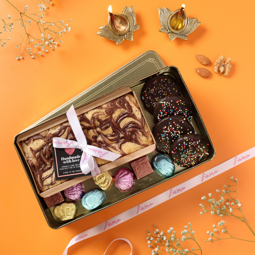 The Special Tin Gift Box of Tea Cake, Cookies and Chocolates