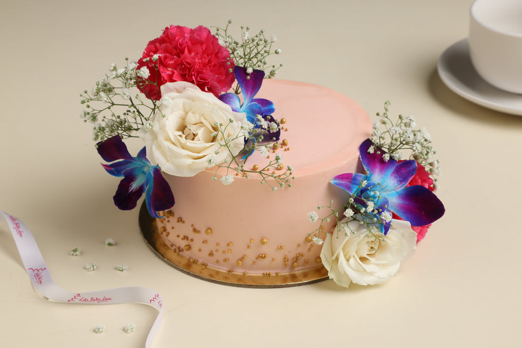 The Orchid Cake (Eggless)