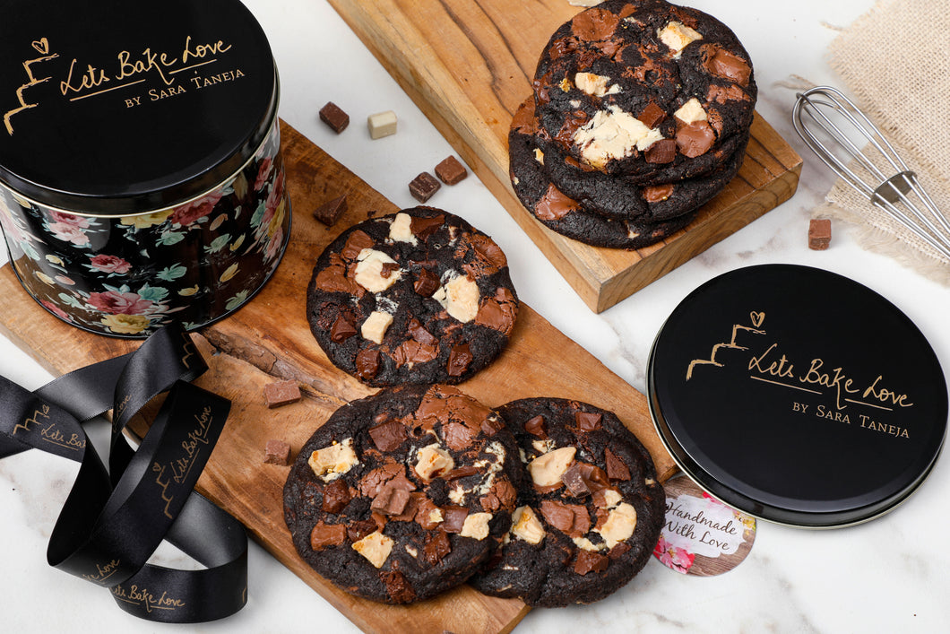 The Tin Gift Box of 6 Triple Chocolate Chunk Cookies